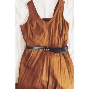 Midi sundress in brown.